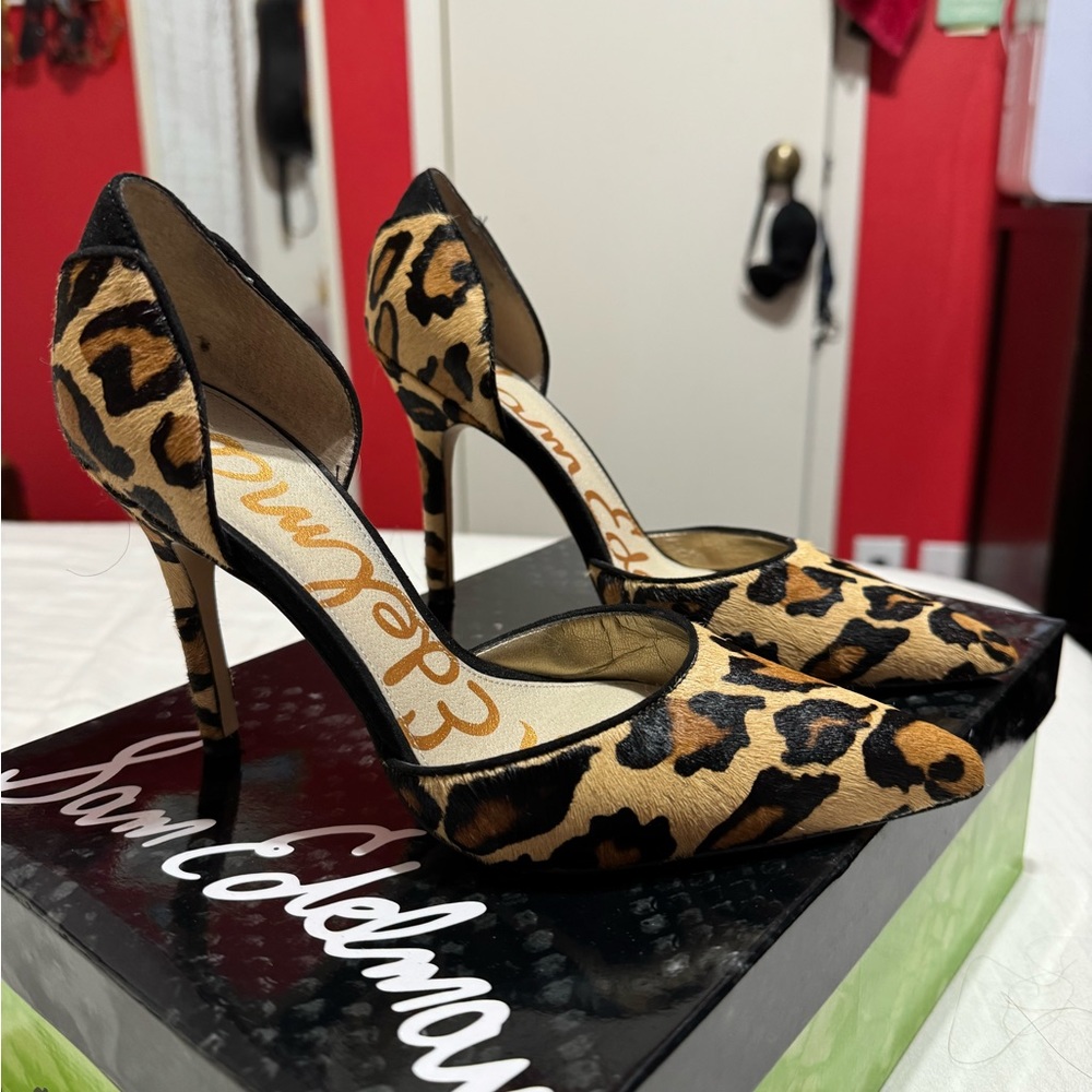 Sam Edelman Leopard Heels size 6